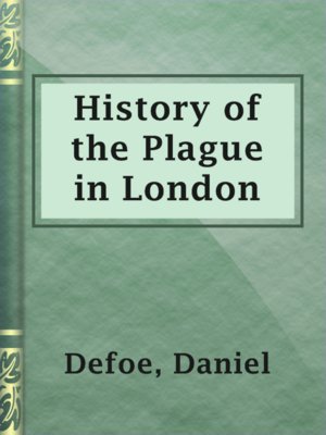cover image of History of the Plague in London